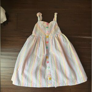 Iris and ivy girls rainbow striped dress